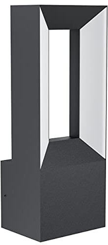 EGLO LED Außen Wandlampe Riforano, Außenleuchte aus Aluminium-Guss und Kunststoff, Wandleuchte in Schwarz und Weiß, LED Außenlampe warmweiß, IP44