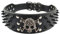 haoyueer Hundehalsband mit scharfen Nieten, 5,1 cm breit, stilvolles Leder-Hundehalsband für mittelgroße und große Hunde, Pitbull, Labrador, Boxer, Rottweiler, Deutscher Schäferhund, Größe L, Schwarz,