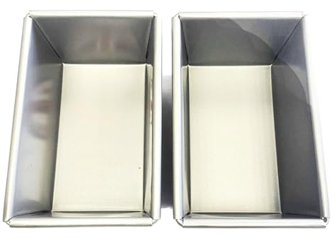 Samuel Groves 1Lb Traditional Farmhouse Loaf Tin Non Stick Coated Bread Pan Twin Tray Set PFOA and BPA Free Made in England (2, 1LB)