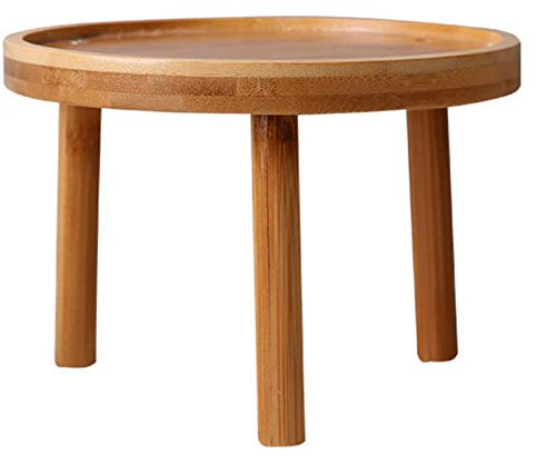 FUFRE Pflanzenständer Blumentopfständer Holz Blumentopf Ständer Mit Rutschfestem Erhöhen Sie die Höhe Blumentopf mit Holzständer für den Innen und Außenbereiche (Holzfarbe, L)