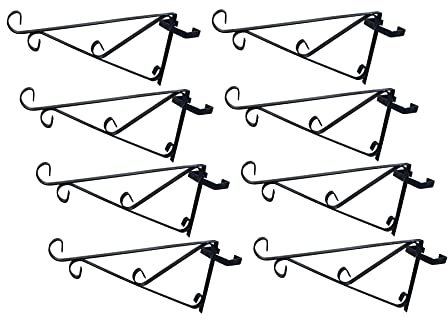 Selections Ornate Hanging Basket Brackets for Concrete Fence Posts (Pack of 8)
