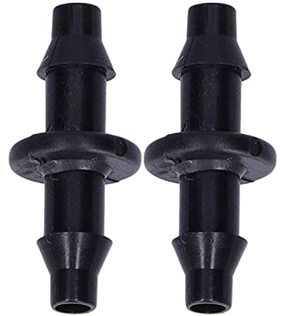 100 Pièces Connecteurs de Tuyaux pour Système d'Irrigation, Kit de Raccords D'irrigation Raccords Cannelés Droits pour Système de Tuyau d'irrigation Goutte à Goutte