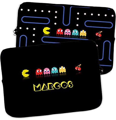 LolaPix Funda Portatil 16 Pulgadas, APTA para ordenador 15.6 pulgadas. Funda Portatil 14 Pulgadas y 10 Pulgadas Neopreno. Regalo Personalizado con Nombre. Regalo Personalizado Hombre Mujer COMECOCOS