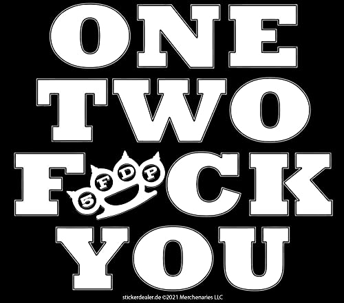 5FDP Aufkleber One Two Fuck You Sticker ca.11x10 cm