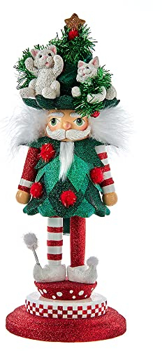 Kurt S. Adler Hollywood-Katzen im Baumhut, 35,6 cm, Nussknacker