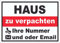 HB-Druck Haus zu verpachten Schild A3 Rückseite selbsklebend