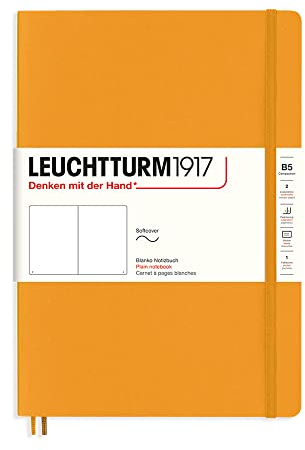 LEUCHTTURM1917 365633 Notizbuch Composition (B5), Softcover, 123 nummerierte Seiten, Rising Sun, Blanko