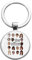 The Office TV Show Schlüsselanhänger Cartoon Fun Dwight Schrute Beets Brezel Muster Glas Cabochon Anhänger Schlüsselanhänger Ring Halter, weiß, L
