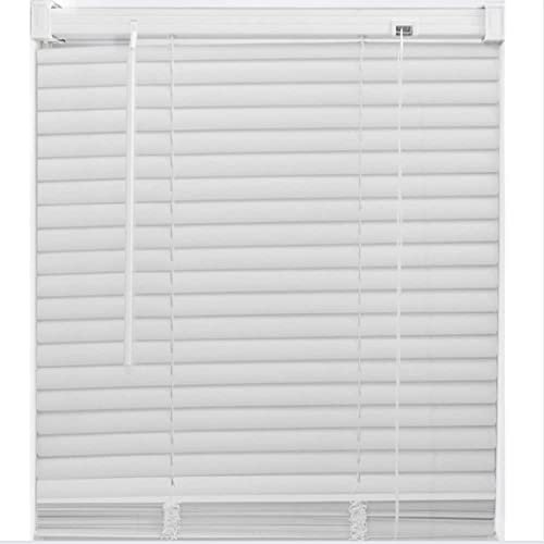 PVC Plain windows shutters for privacy home offices Blinds - Strong Trimmable Easy fit child safe window curtains - White colour - Width 120cm x Drop 213cm