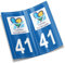 DECOHO - autocollant plaque immatriculation - 2 stickers pour plaque immatriculation voiture, remorque, caravane département