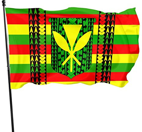 Tribal Kanaka Maoli Drapeau Jardin Drapeaux Décoratifs À L'extérieur Maison Salle Parties 0,9 x 1,5 m