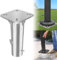 YZNAHRE Universal Bodenplatte Schirmständer Sonnenschirmständer für Sonnenschirme, Robust Metall Bodenanker Bodenhülse, Silber