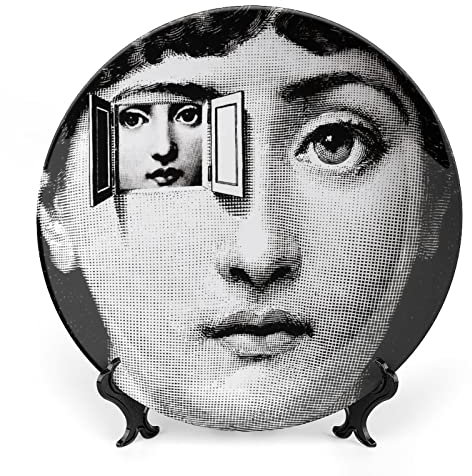 Lina Cavalieri - Piatto decorativo da parete, decorazione misteriosa da parete, con staffa e gancio speciale a molla, A13,20 cm