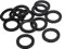 PATIKIL 8 Piezas Arandela Plana de Goma, M32 Arandela Plana de Goma Redondo Juntas Toricas para Tubería Manguera Sujetador Perno, 46mm x 4mm (OD*Gorsor), Negro