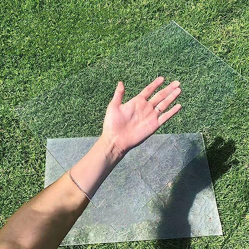 Clear Acrylic Plastic Safety Sheet For Shed Windows,Perspex Sheet/Screen/Polycarbonate Solid Clear Sheet,UV Protection,for DIY,Craft,Protective Film,Glass Replacement (50x50cm(19.7x19.7in),3mm)