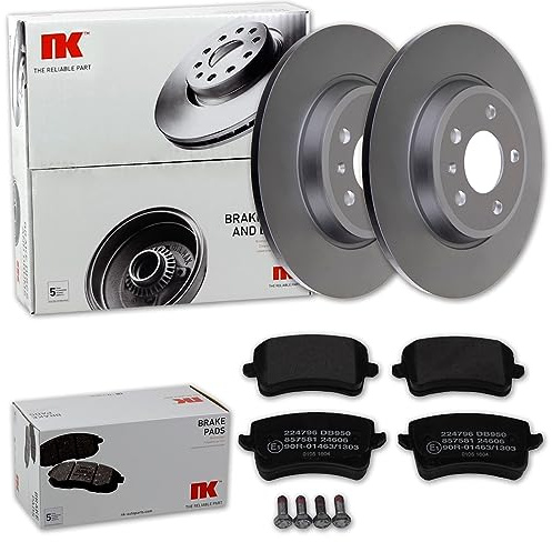 NK Bremsscheiben 300mm + Beläge hinten passend für A4 B8 8K + A5 8T 8F