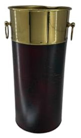 Brass Umbrella Stand with Painted Part Handmade Made in Italy