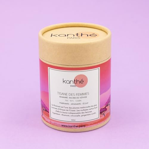 Kanthé - Tisane des femmes - Infusion - Gingembre - Racine de Vétiver - Khamaré - Citronnelle - du Mali - Boîte de 70g