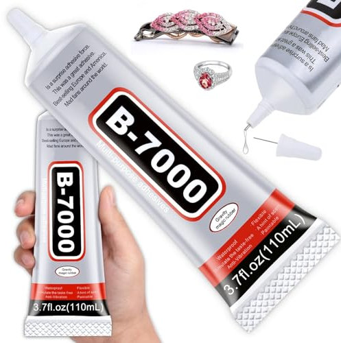 B7000 Super Glue,110ML Glue Multi Functional Glue Transparent Paste Adhesive Multi-Function Repair Glues Suitable for Phone Jewelry Glass Wood Metal Fabric (110ML-1pcs)