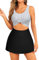 SHEKINI Damen Elegant Einteiliger Badeanzug Gepolstert Cutout Raffungen Badekleid Bademode Damen Rückenfrei Twisted Damen Schwimmkleid Baderock(L, Schwarz + Gestreift)