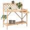 Gecheer Pflanztisch mit Rankgitter Gärtnertisch Blumentisch für Garten/Balkon/Terrasse Massivholz Tanne