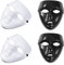 KSBBHDS 4-Teilige Maske, Maskerade-Maske, Karnevalsmaske, Vollgesichtsmaske, Kostüm-Requisite, Coole Maskerade-Maske, Gesichtsbedeckungs-Requisite(Schwarz, Weiß)