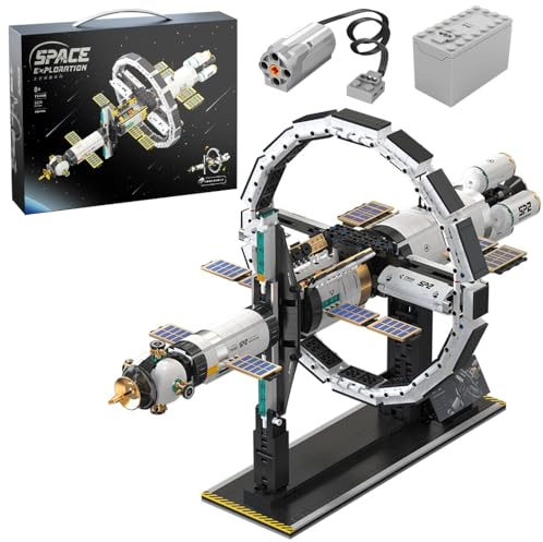 MISINI M6409 Internationale Raumstation Bausteine Kit, 2221 PCS Klemmbausteine Kreativer Raum Modell Bausatz, Mint Bildung Geschenke für Kinder Teens und Weltraum Fans
