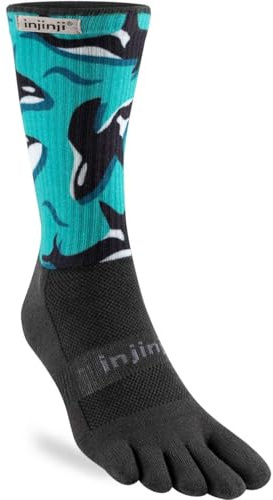 Injinji TRAIL MIDWEIGHT CREW ARTIST DESIGNED ORCAS L