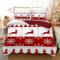 Weihnachten Bettwäsche Set Weihnachtsmann und Elch Schneemann Rentier Muster Bettbezug Set mit Kissenbezügen, Weihnachtsdekoration, Geschenk-Set (Weihnachten A, 135 x 200 cm)