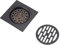 Rejilla de Drenaje de Ducha Antigua de Cobre y Acero Inoxidable Cuadrada, Fácil Instalación, Cocina, Baño, Balcón, Negro