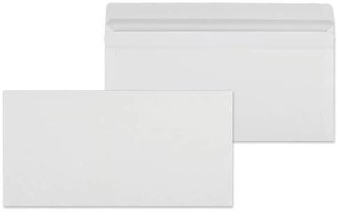 Briefumschläge DIN lang haftklebend wählbar mit oder ohne Fenster Briefhüllen 110x220 mm (50 Stück, ohne Fenster)