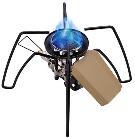 Stufa portatile da campeggio Stufa da campeggio - Stufa da cucina portatile con forno a cassetta pieghevole - Bruciatore a cassetta resistente alle intemperie, potente stufa per barbecue per pesca e