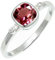 JEWELSTREZORO Rosa Turmalin im Labor gezüchtet Edelstein-Bandring für Herren und Damen, alle Größen, 925er-Sterlingsilber,Geschenkartikel, Schmuck TSR1245AR_12 (58 (18.5))