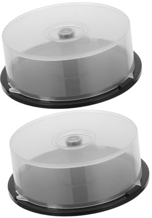TOPBATHY Boîtes De Rangement Pour Cd D'une Capacité De 25 Support Rond Pour Dvd Conteneur Vide Cd La Maison Le Bureau Le Bar