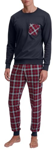 CALIDA Family & Friends Pyjama Herren | langer Schlafanzug, weich und angenehm wärmend mit lockerer Passform