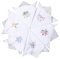 Ptwola 6 Stück Damen Taschentücher mit Blumenstickerei Weiß Weich Elegant Hanky Vintage Floral Spitze Einfassung für Frauen, Hochzeit, Nachmittagstee, Party, Tägliches Accessoire