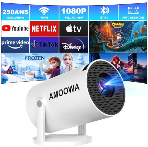 Portable 4K Mini Projector with WiFi and Wireless Bluetooth, Smart Proyector with Android 11, Projector with apps built in, 270° Rotatable, Auto Keystone,35-130 Screen,Projector 4K Ultra HD