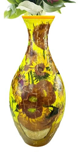 3D-Blumenvasen-Puzzle, kleine Vasen für Blumen, Blumenvasen für Wohnzimmer, einzigartige Regaldekoration, getrocknete Blumenvase, Puzzle-Dekorationen für Wohnzimmer, Schlafzimmer, Arbeitszimmertisch