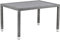 METRO Professional Outdoor Esstisch Barbados, Aluminium/PE-Rattan, 130 x 90 cm, Tischplatte in Steinoptik, Wetterfest, Rechteckig, Grau