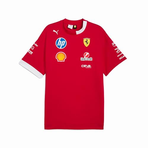 PUMA Scuderia Ferrari F1 Maglietta Oversize Piloti 2025 - Rosso - Taglia: L