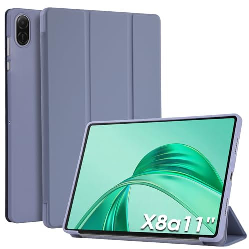 WD&CD Case Compatible with Honor Pad X8a 11'', Ultra Slim Smart Leather Cover with Stand Function Compatible with Honor Pad X8a 11 Tablet, Light Purple