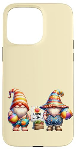 Cute Summer Break Teacher Beach Gnome Dad Bounce Into Summer Case for iPhone 15 Pro Max