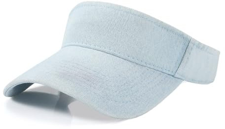 YAMEE Visoren Cap Damen Denim Sonnenschutz,Sonnenblende Damen Mode Atmungsaktiver,Sonne Hut Herren Casual,Visor Cap
