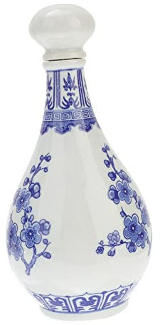 Gatuida Porcelain Liquor Bottle Decorative Ceramic Wine Holder for Home Storage for Spirits Sake and More Vintage Style Alcohol Container Single Unit