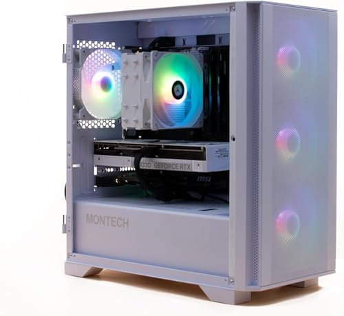MW Gaming PC Luna 6R White • Ryzen 5 5600 • RTX 5060 8GB DDR7 • 16GB 3200MHz DDR4 • 1TB NVME SSD • Montech 100 Air ARGB White Mesh RGB Gaming PC • 1200 Mbps WiFi + Bluetooth • Windows 11