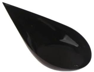10pcs Appetizer Plates, Pastry Dessert Cups, Reusable Plastic Spoons, Tear Drop Appetizer Spoons,Tasting Spoons Appetizer Dishes(black)