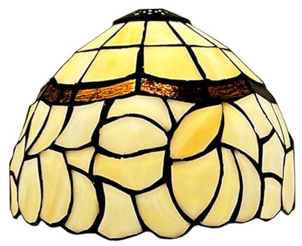 Pantalla de lámpara Tiffany de 20 cm de ancho, accesorio de repuesto, pantalla de vitral de solo 20 cm, cubierta de luz vintage para lámpara de mesa, lámpara colgante, lámpara de lectura de noche, lá