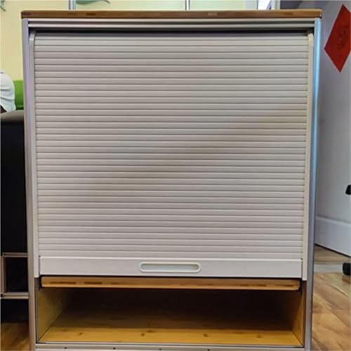 WLCGYD Benutzerdefinierter Rollladenschrank Mit Schiebetür, Roll-Up-Schranktür Weiß Für Küchengerätegarage(WXH-24X34(61X86.4CM))