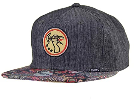 Djinns Snapback Cap 6P SB PEARCOCK Linen REV Black, Size:ONE Size