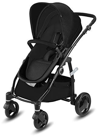 cbx Kombikinderwagen Leotie Pure mit wendbarem Komfortsitz und faltbarem Kinderwagenaufsatz für Neugeborene, Inkl. Regenverdeck, Ab Geburt bis 15 kg, Smoky Anthracite